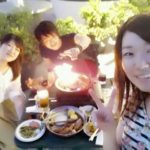 仲良し3人組でビアガーデン